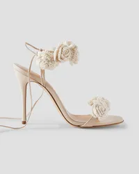 Magda Butrym Crochet-embellished leather sandals - White White