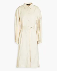 Joseph Montague belted cotton-poplin midi shirt dress - Neutral Neutral