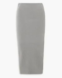 Christopher Esber Crystal-embellished stretch-knit midi skirt - Gray Gray