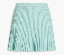 Alice Olivia - Breeze cable-knit cotton-blend mini skirt - Green