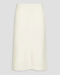 tibi Brushed wool-blend midi skirt - White White