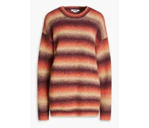 OC striped wool-blend sweater - Orange