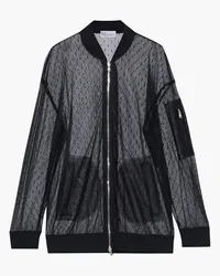 RED Valentino Point d'esprit bomber jacket - Black Black