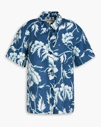 Mara Hoffman Otto floral-print hemp shirt - Blue Blue