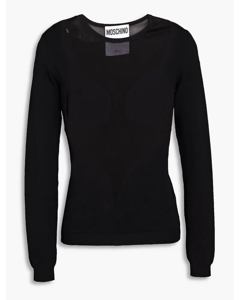 Moschino Stretch-knit sweater - Black Black