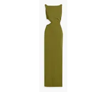 Hailey cutout draped jersey gown - Green