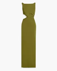 NICHOLAS Hailey cutout draped jersey gown - Green Green