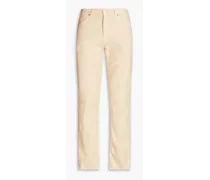 Linen and cotton-blend pants - Neutral