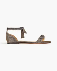 Alexandre Birman New Clarita bow-detailed lamé sandals - Metallic Metallic