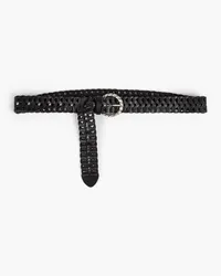 Maje Studded leather belt - Black Black