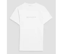 Natasha printed cotton-jersey T-shirt - White