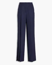 Emporio Armani Pleated jacquard wide-leg pants - Blue Blue