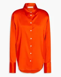 Frame Denim Standard stretch-silk satin shirt - Orange Orange