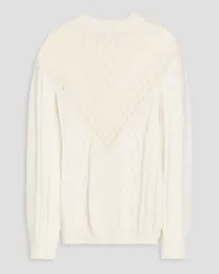 RED Valentino Open and cable-knit sweater - White White