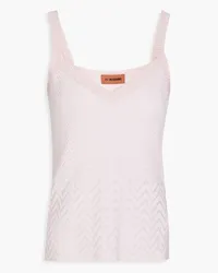 Missoni Crochet-knit cotton-blend tank - Pink Pink