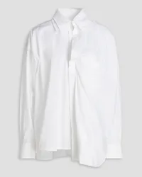 Victoria Beckham Layered cotton-poplin shirt - White White