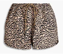 Efrem leopard-print shell shorts - Animal print