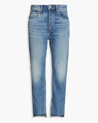 Rag & Bone Nina cropped high-rise slim-leg jeans - Blue Blue