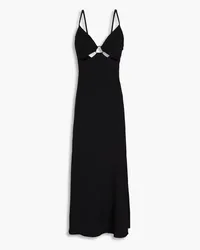 Claudie Pierlot Cutout cady maxi slip dress - Black Black