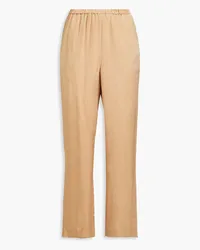 Solid and Striped The Ellis crinkled-satin straight-leg pants - Neutral Neutral