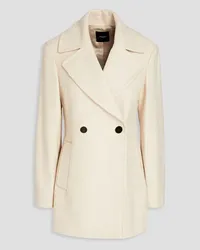 Theory Double-breasted wool-blend coat - White White