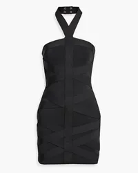 Balmain Stretch-knit halterneck mini dress - Black Black