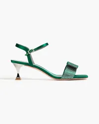 Gina Rossini embellished satin sandals - Green Green