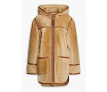 Balila shearling hooded coat - Neutral