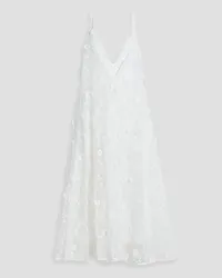 AGUA BENDITA Hierbaluisa Diente De Leon Anecer embroidered organza midi slip dress - White White