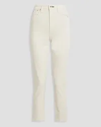 Rag & Bone Cropped high-rise straight-leg jeans - White White