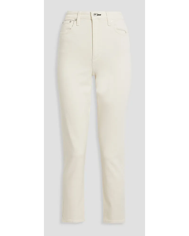 Rag & Bone Cropped high-rise straight-leg jeans - White White