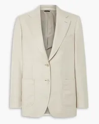 Brioni Amalfi silk-twill blazer - Neutral Neutral