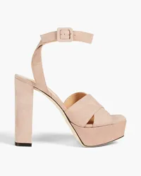 Sergio Rossi Royal suede platform sandals - Pink Pink