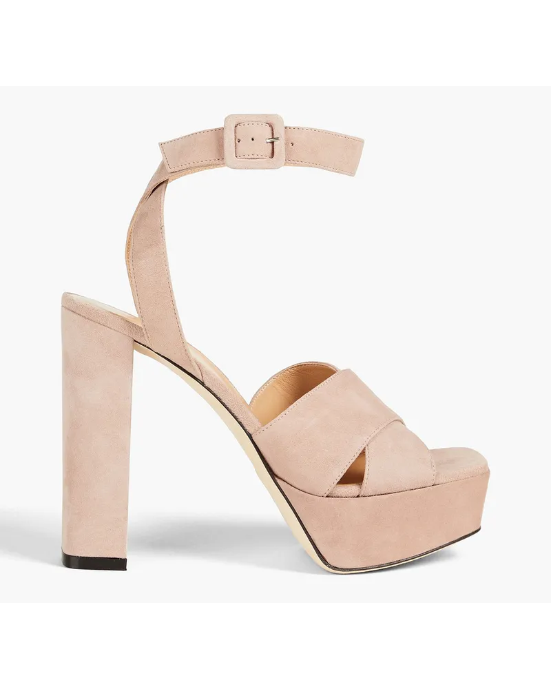 Sergio Rossi Royal suede platform sandals - Pink Pink