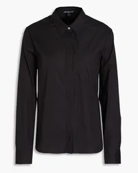 James Perse Cotton-blend poplin shirt - Black Black