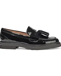 Stuart Weitzman Tasseled patent-leather loafers - Black Black