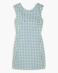 EMILIA WICKSTEAD Emmy gingham denim mini dress - Blue Blue