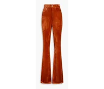 Velvet flared pants - Orange