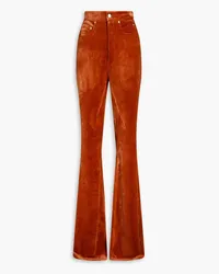 Rick Owens Velvet flared pants - Orange Orange