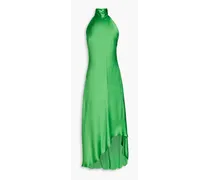 Silk-charmeuse halterneck maxi dress - Green