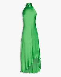 Frame Denim Silk-charmeuse halterneck maxi dress - Green Green