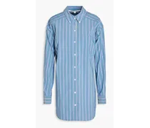 Lloyd striped poplin shirt - Blue