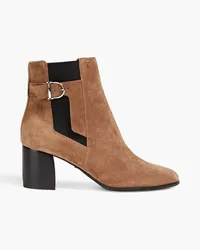 TOD'S Two-tone suede ankle boots - Neutral Neutral