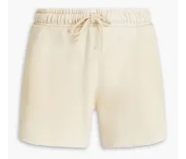 Faded French cotton-terry shorts - Neutral