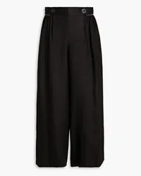 Maison Margiela Pleated linen-twill pants - Black Black