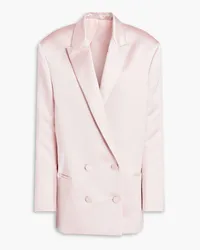 Philosophy Di Lorenzo Serafini Double-breasted satin-crepe tuxedo jacket - Pink Pink