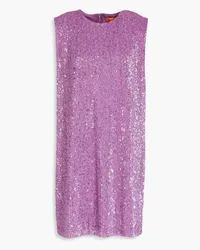 Stine Goya Isha sequined lamé-jersey top - Purple Purple