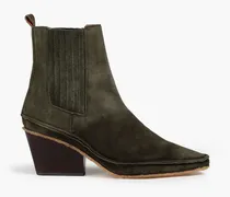 Lila suede ankle boots - Green