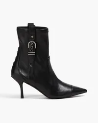 Stuart Weitzman Maverick 75 embellished leather ankle boots - Black Black