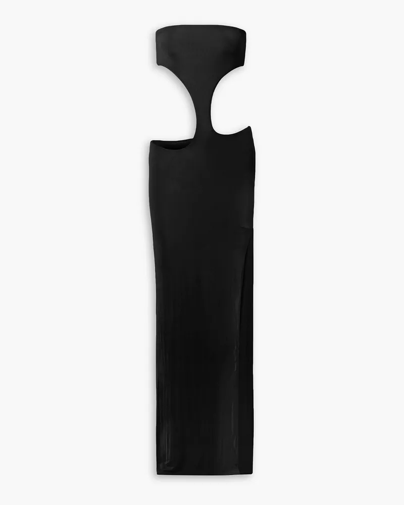 Louisa Ballou Long Carve strapless cutout stretch-jersey maxi dress - Black Black